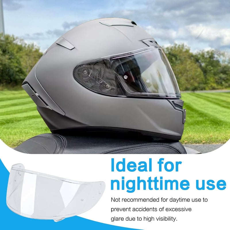RIDLOG RF 1200 Motorcycle Helmet Visor for RF-1200 CWR-1 Visor X14 Face Shield Replacement for RF-1200 CWR-1 X14 Z7 X-Spirit Tinted RF1200 Visors (Clear) - Image 2